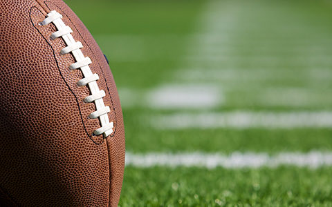 football on the football field