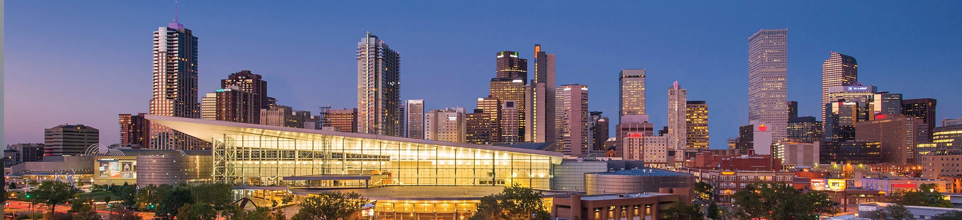 downtown denver at night