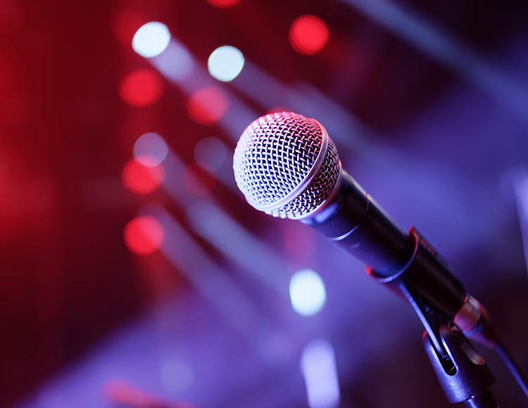 a close up of a microphone