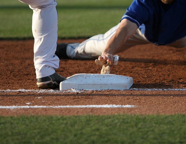 a person holding a baseball bat