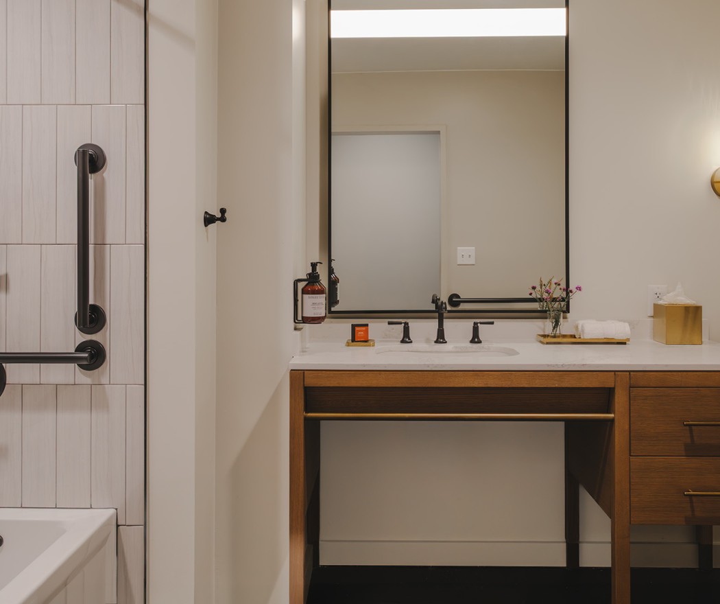 a bathroom with a sink and a bathtub