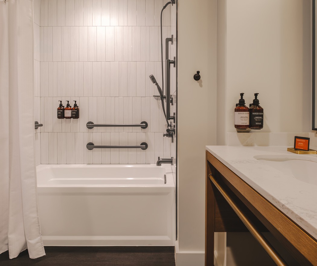 a bathroom with a sink and a bathtub