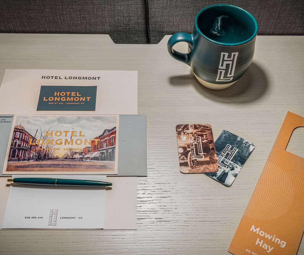 a coffee mug and cards on a table