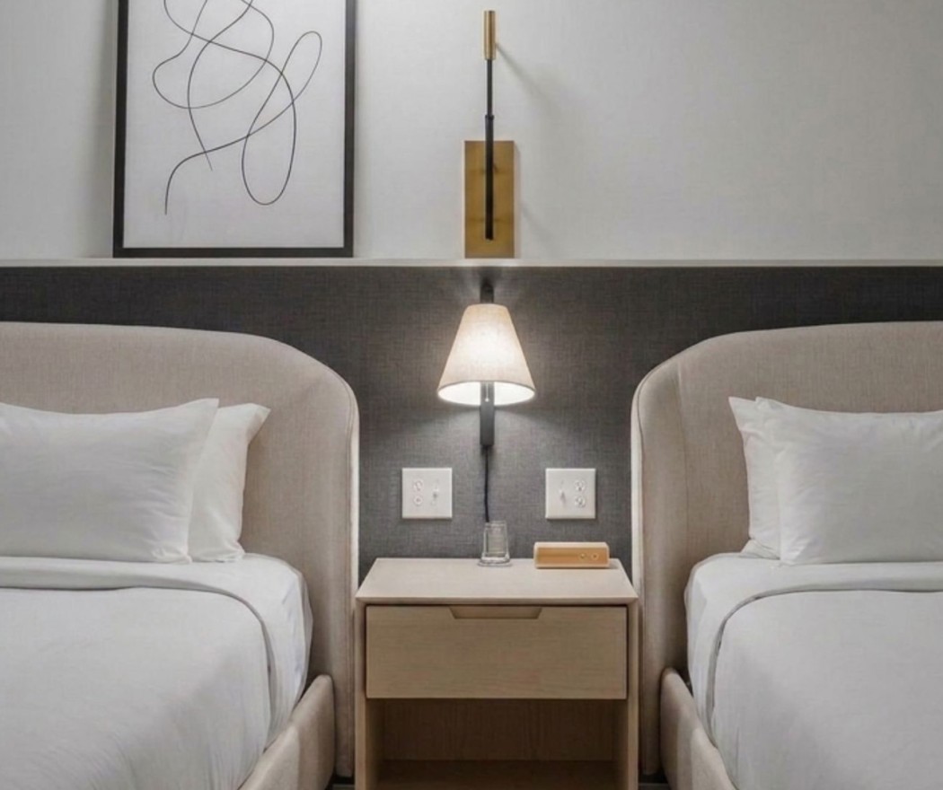 two beds next to each other