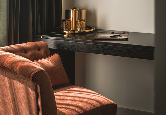 a chair and a desk