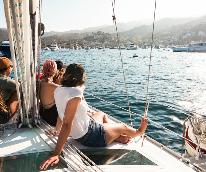 a group of people on a boat