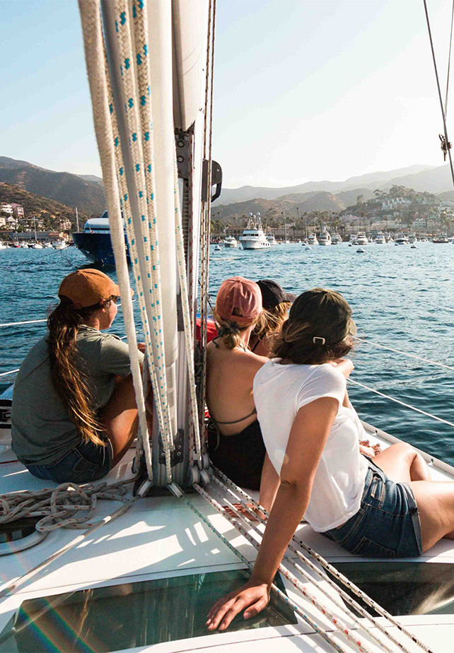 a group of people on a boat