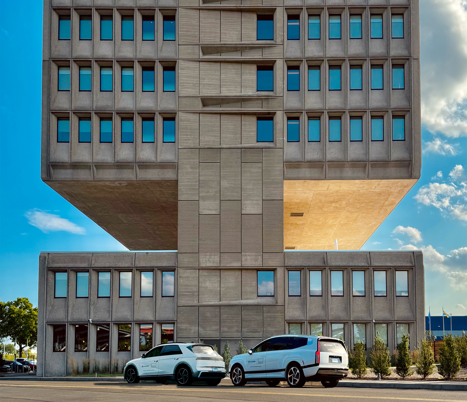 a building with a tall tower