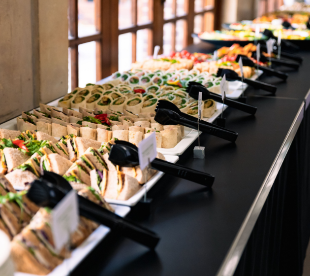 a table full of food