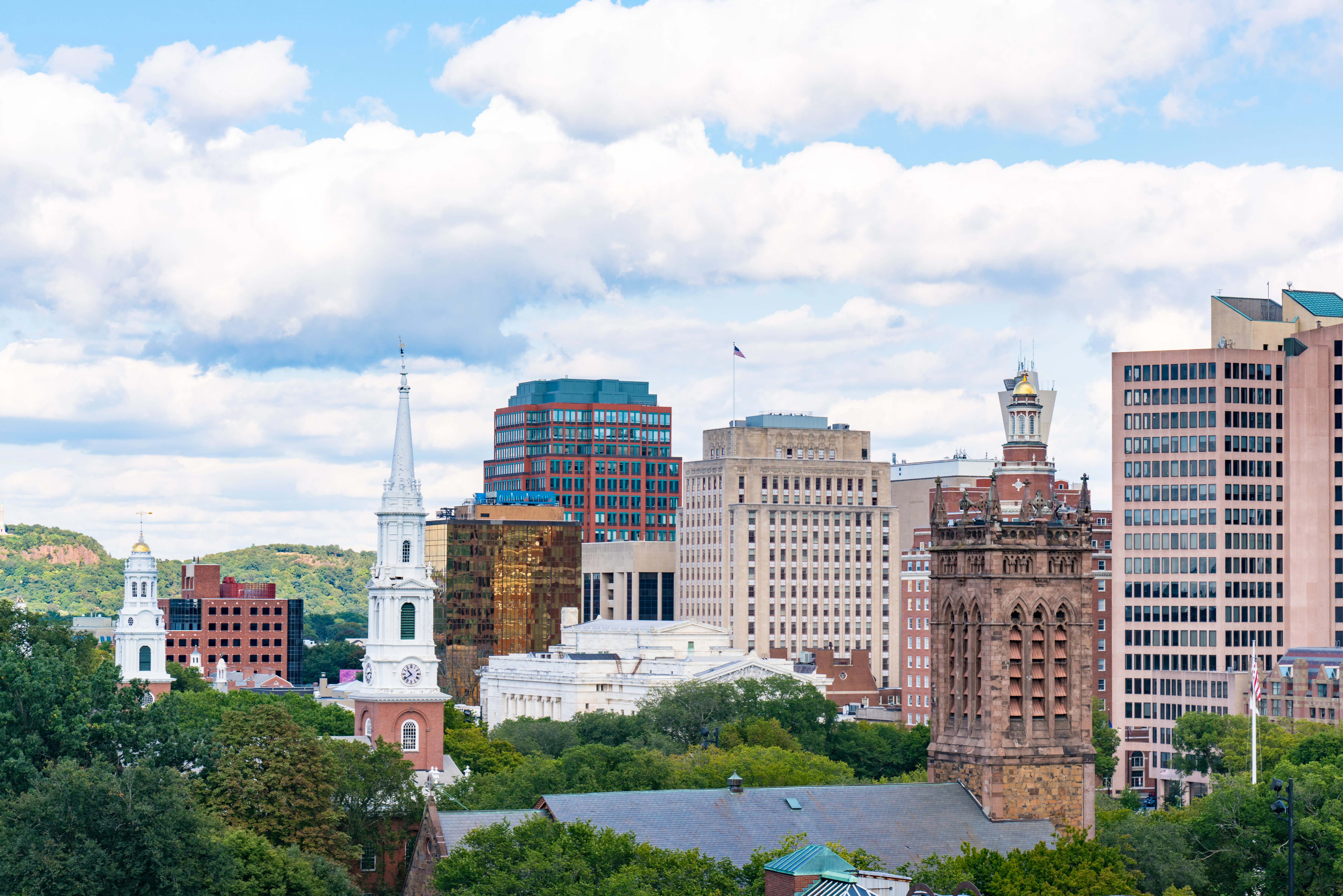 a city with many tall buildings