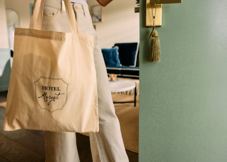 a person holding a bag