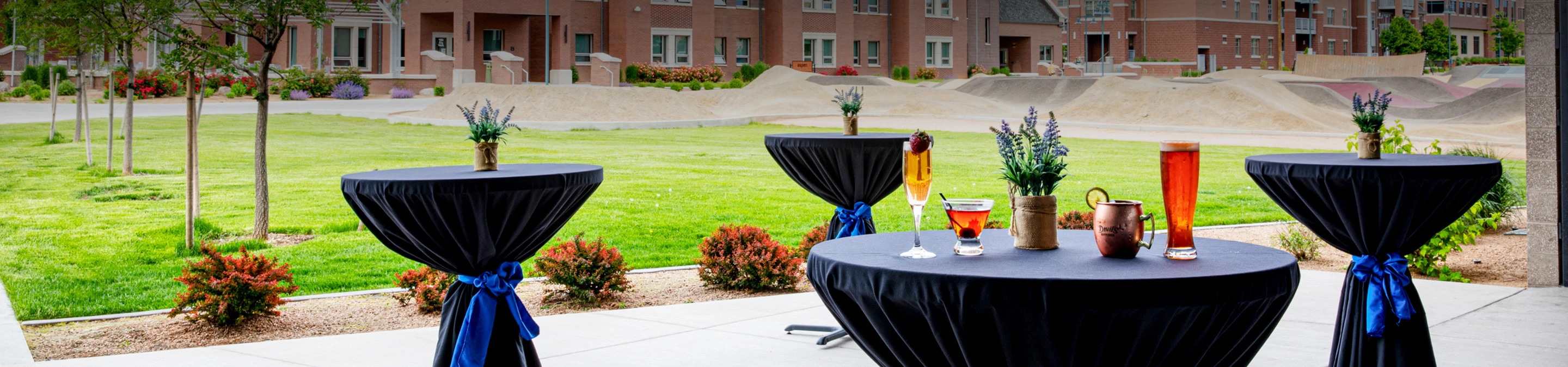 cocktail tables outdoors