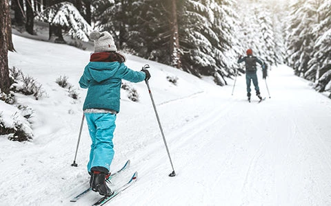 person skiing