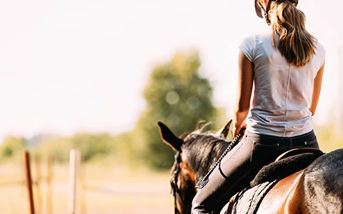 person horseback riding