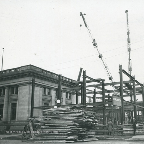 historical image of hotel morgan construction