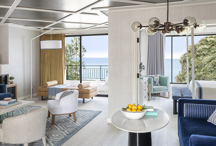 a room with a view of the ocean