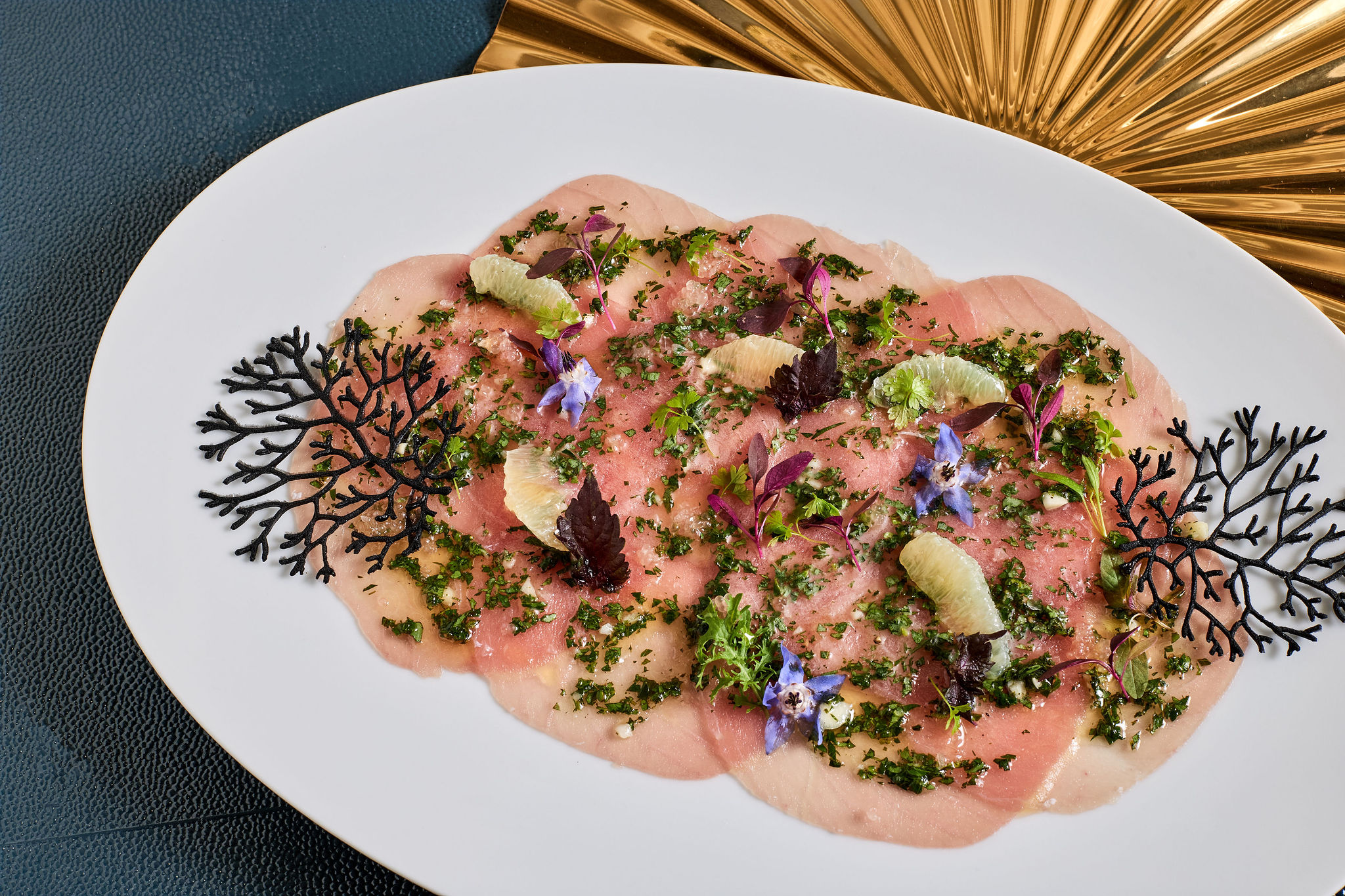 a plate of food on a table