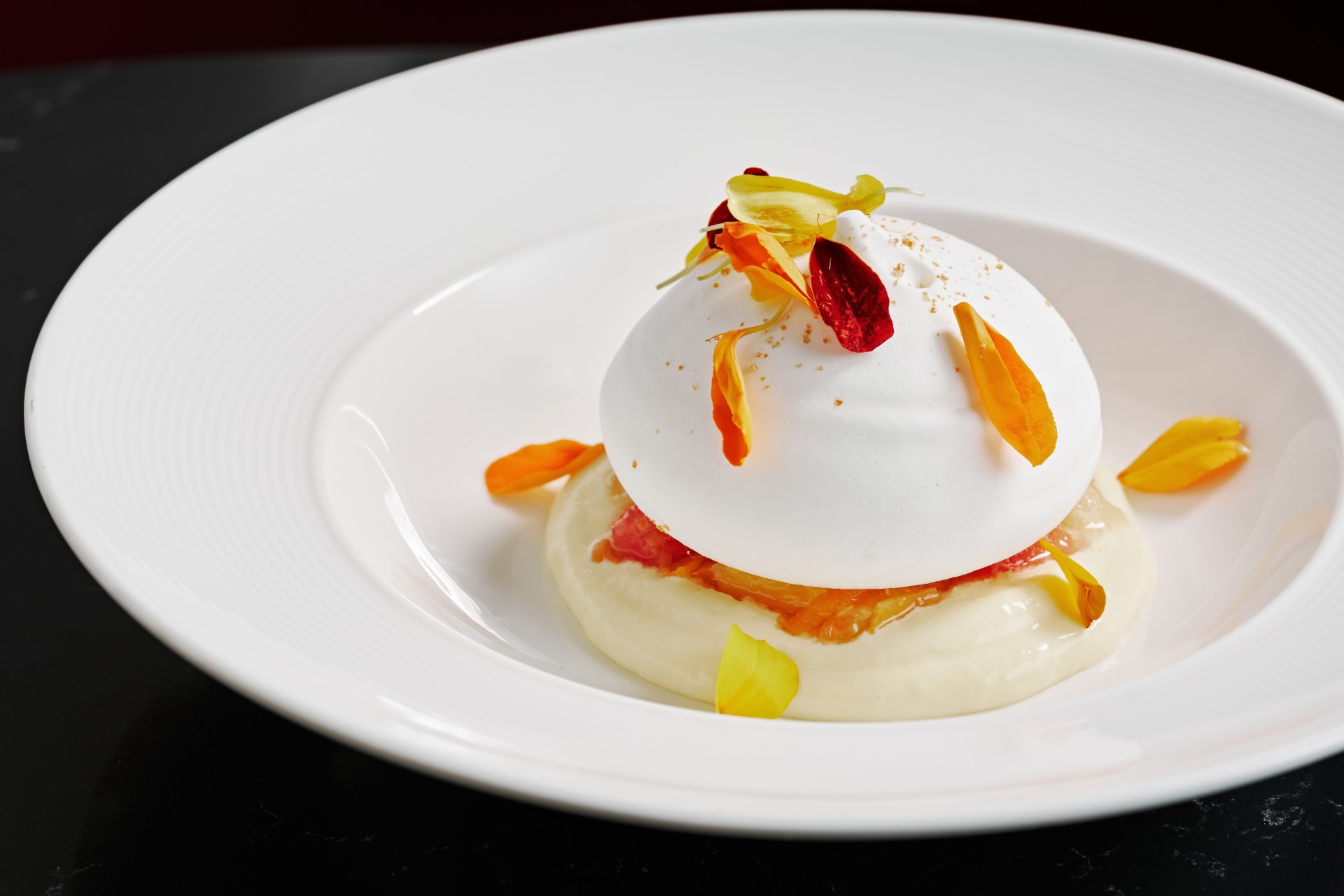 a white plate with food on it