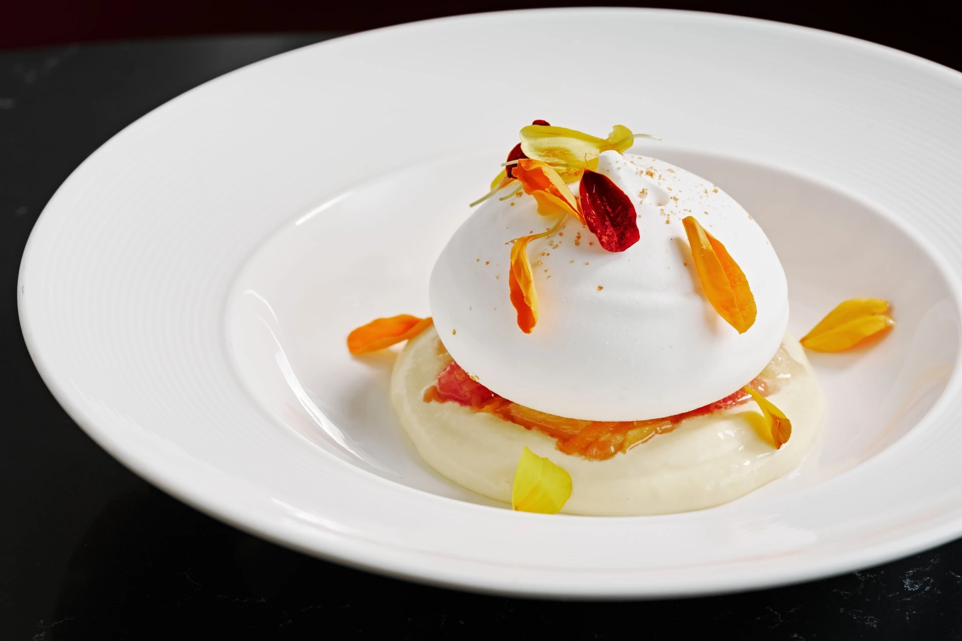 a white plate with food on it