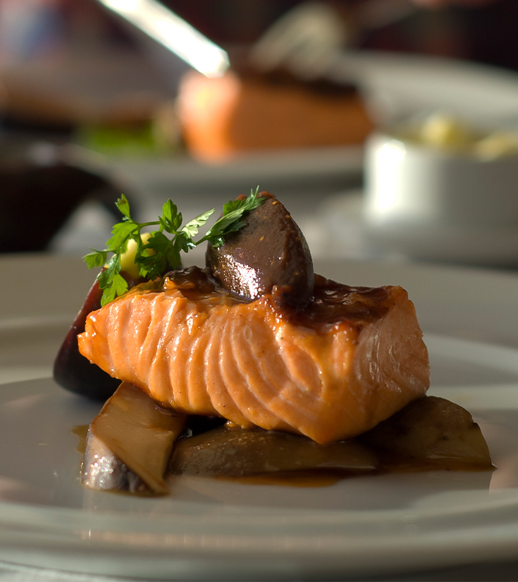 a plate of food on a table