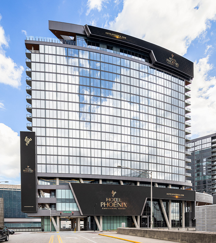 a building with glass windows