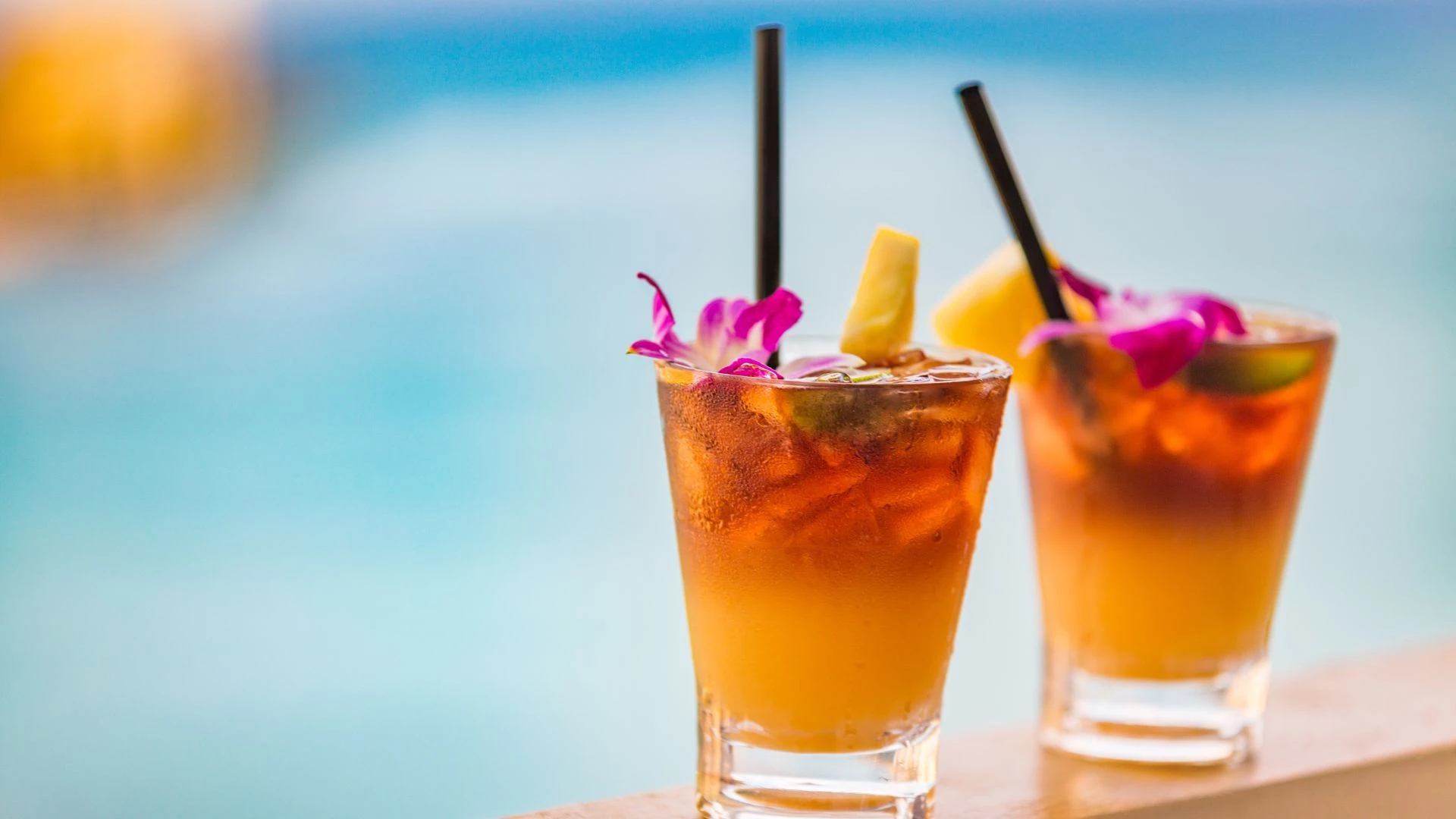 a close up of drinks