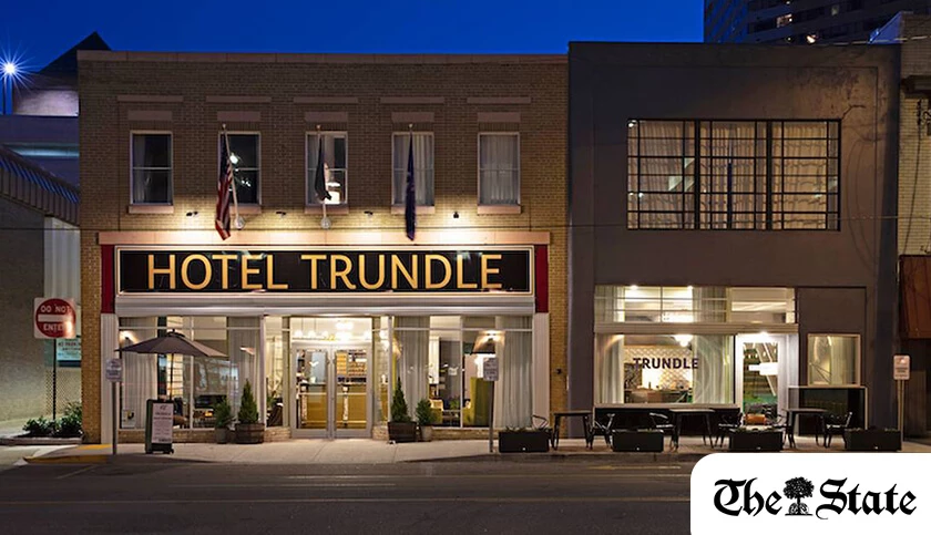 a building with a sign on the front