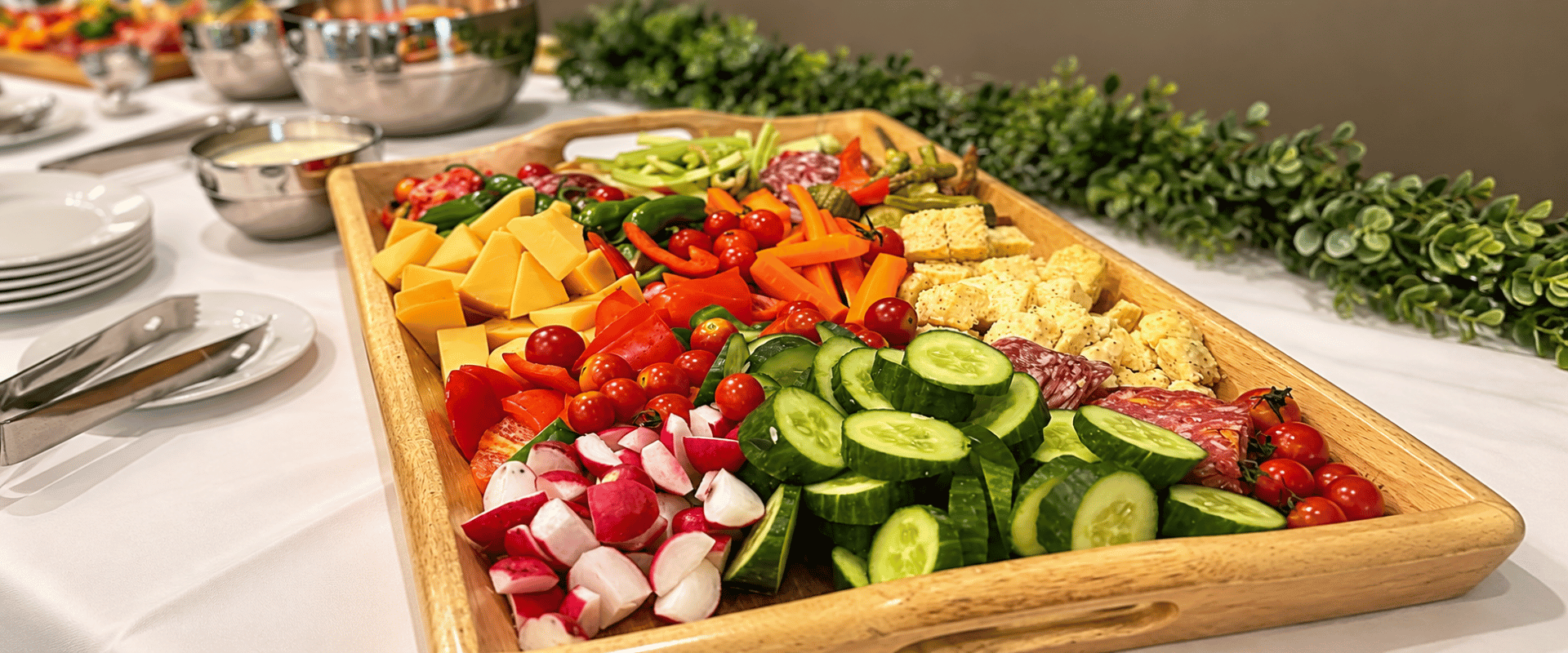 a tray of food on a table
