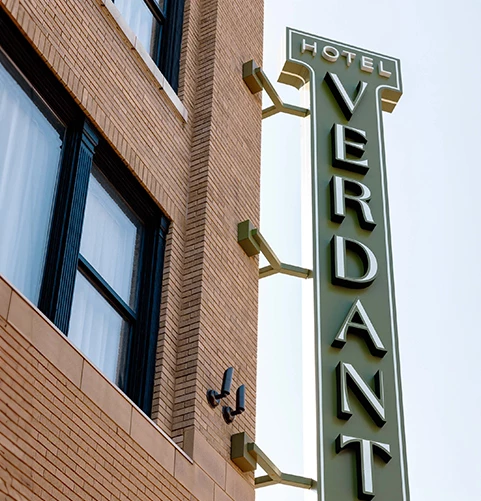 a sign on a building