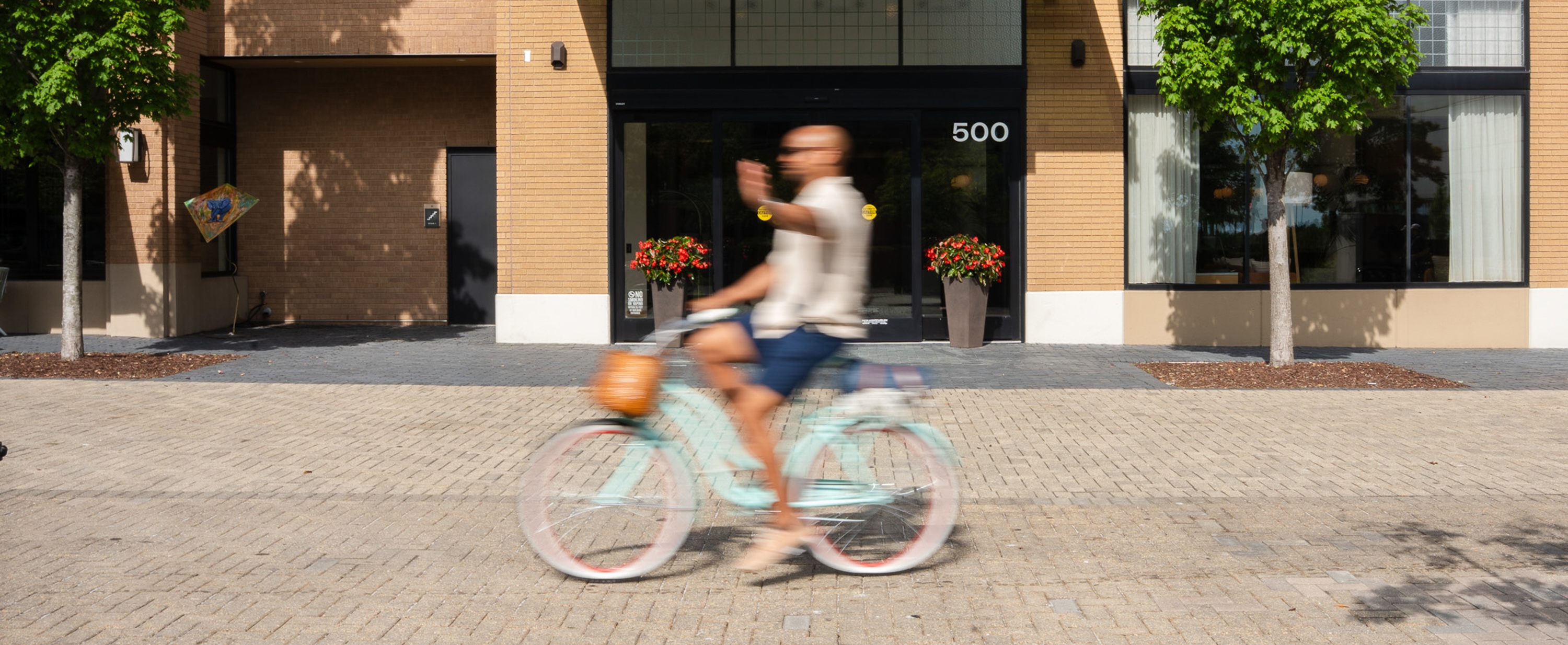 a man riding a bicycle