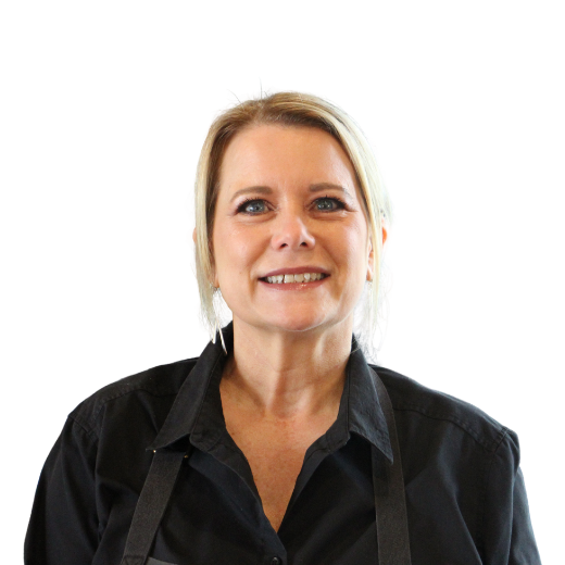 a woman smiling at camera
