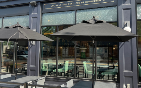 a restaurant with tables and chairs