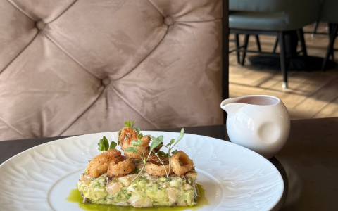 a plate of food on a table