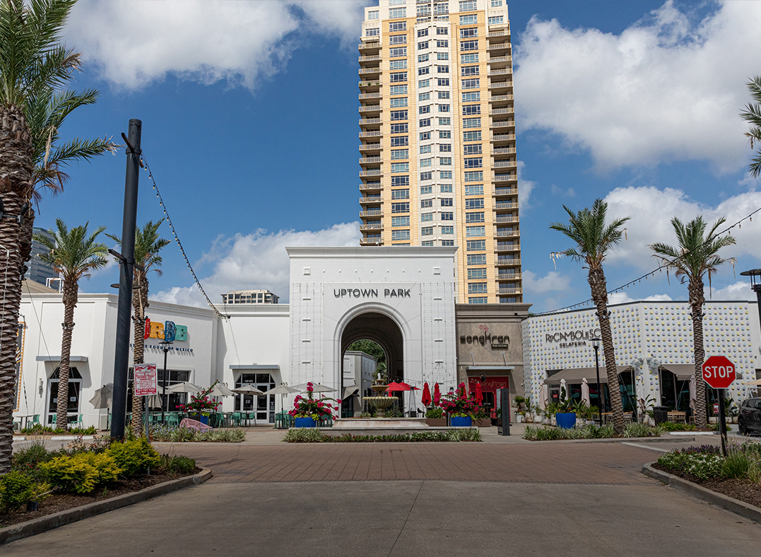 a building with a large arch