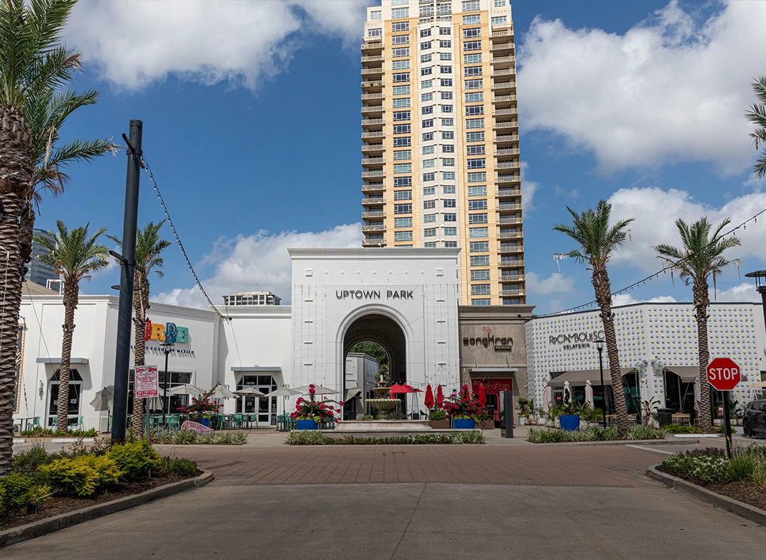 a building with a large arch