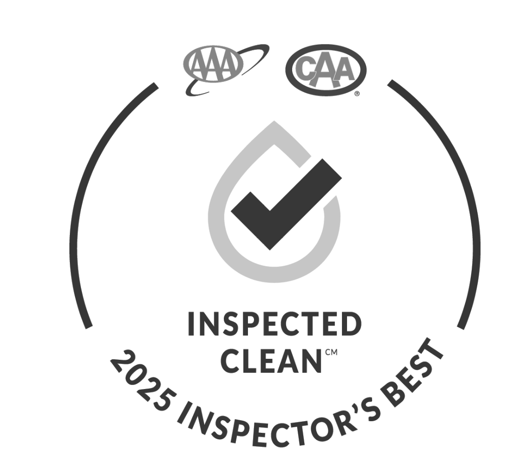 a black circle with white text and grey circle with black text