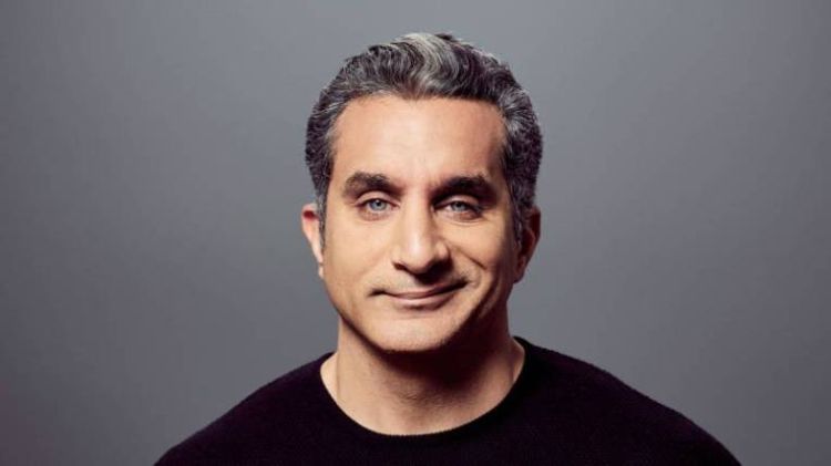 Bassem Youssef performing live during the Belly of the Beast Tour at Warner Theatre in Washington DC April 2026, political satire comedy show in Penn Quarter