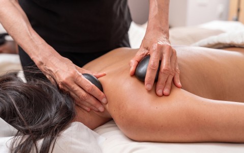 a person receiving a massage
