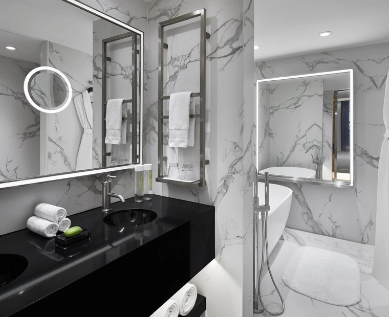monument suite bathroom sink and shower