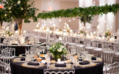 a table set for a party