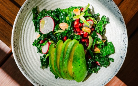 a plate of food on a table