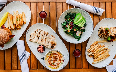 a plate of food on a table