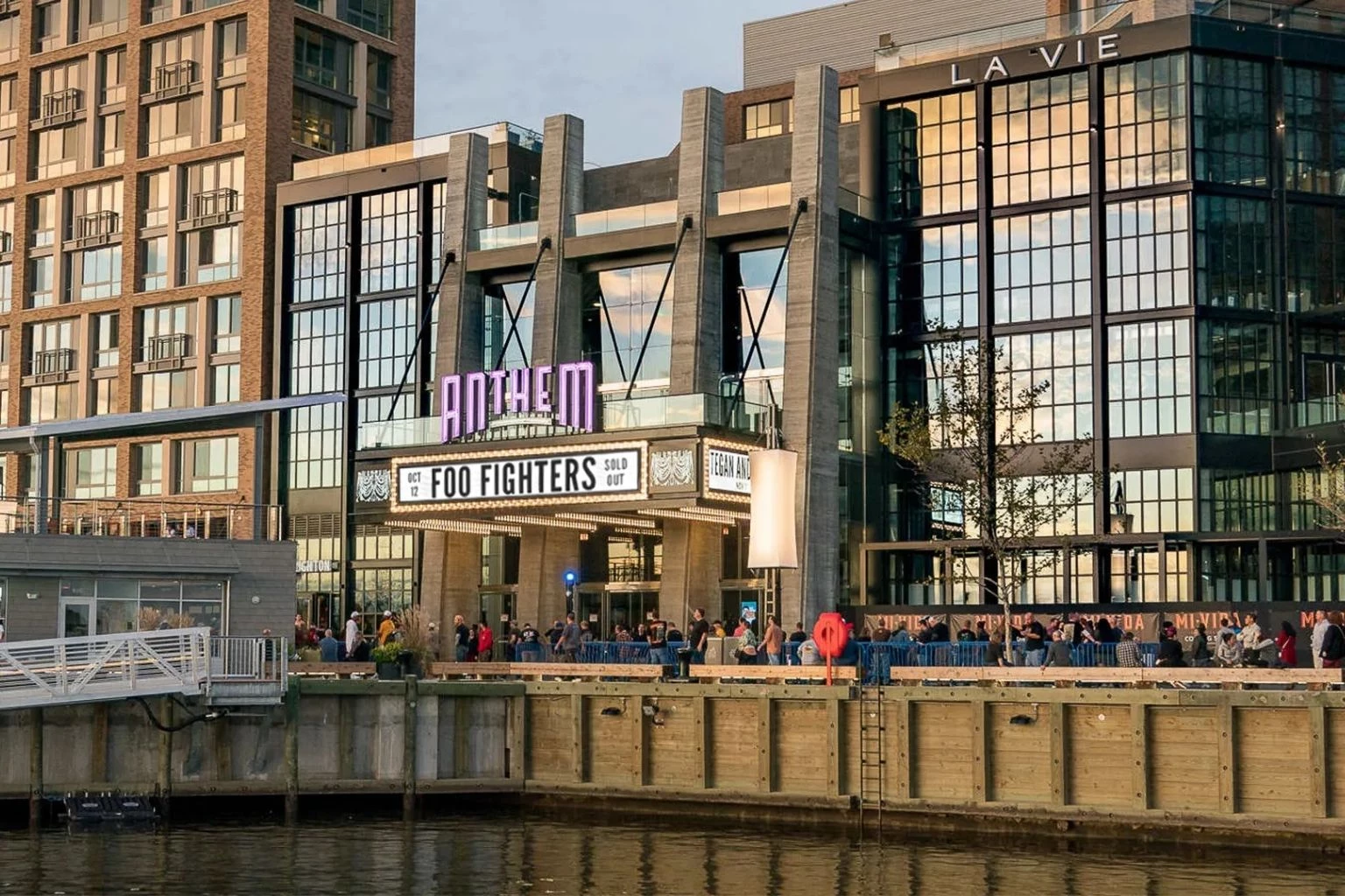 a building with a sign on the front