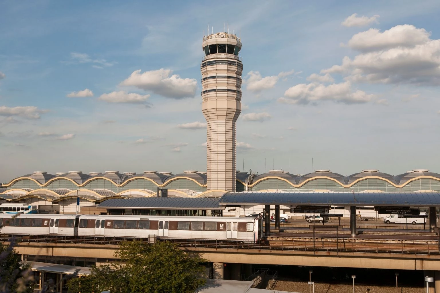 a train at an airport