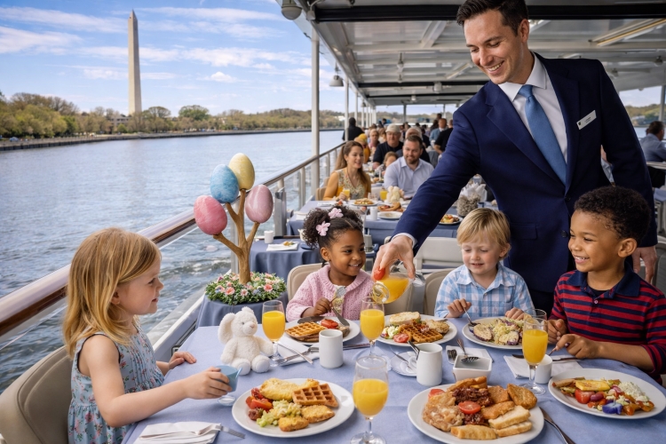Easter brunch overlooking the Potomac River in Washington DC