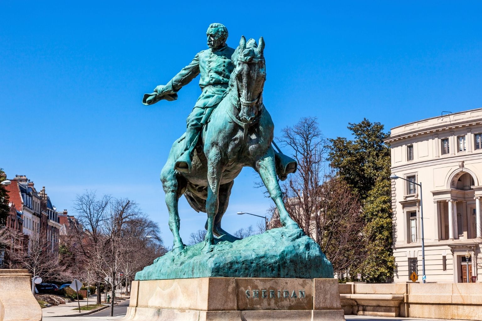a statue of a man on a horse