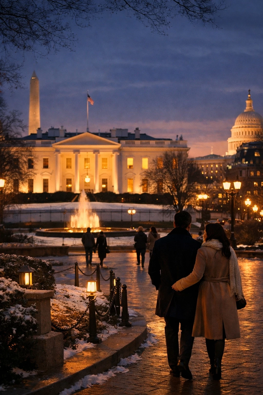 Hotel deals for Valentine’s Day in Washington DC near the White House with romantic winter city views