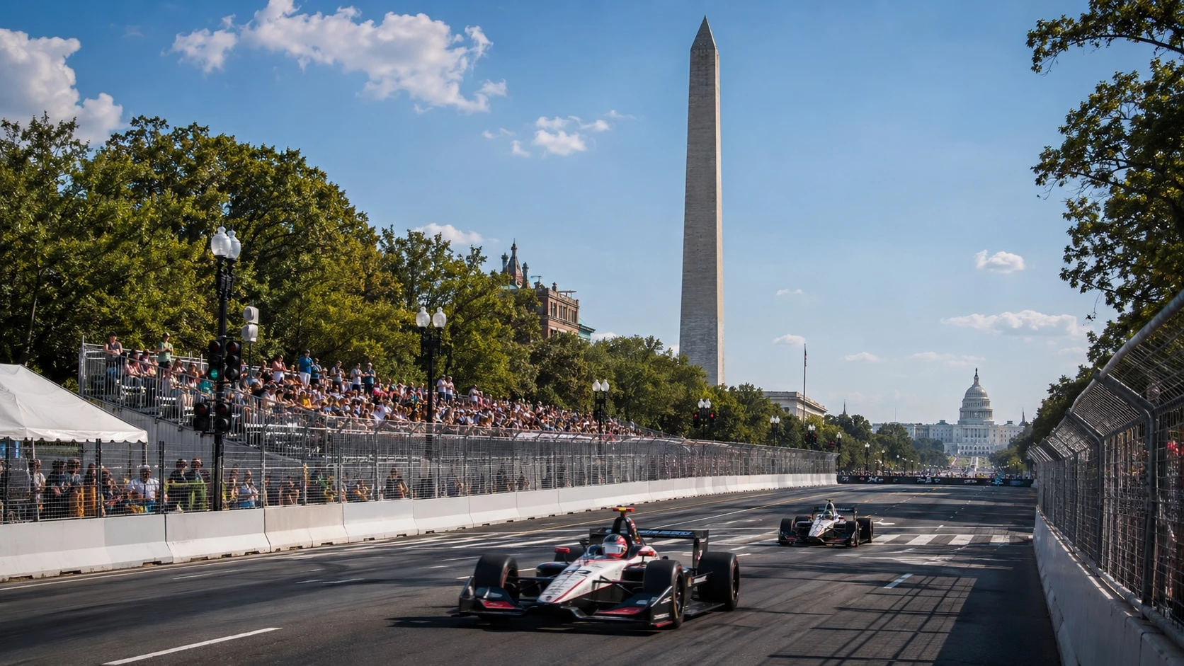 National Mall in Washington DC near a downtown hotel for Freedom 250 Grand Prix weekend