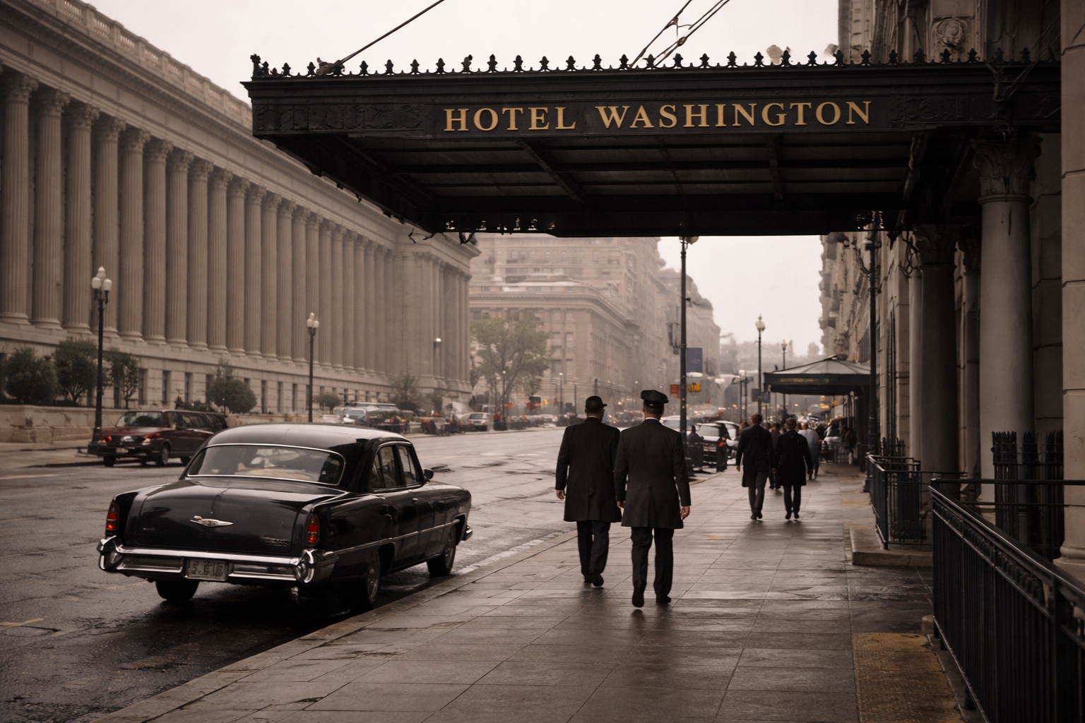 Hotel Washington exterior used in films set in Washington DC