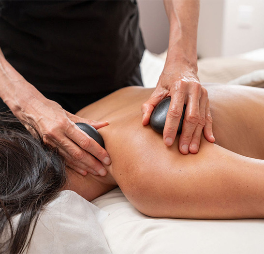 a person receiving a massage